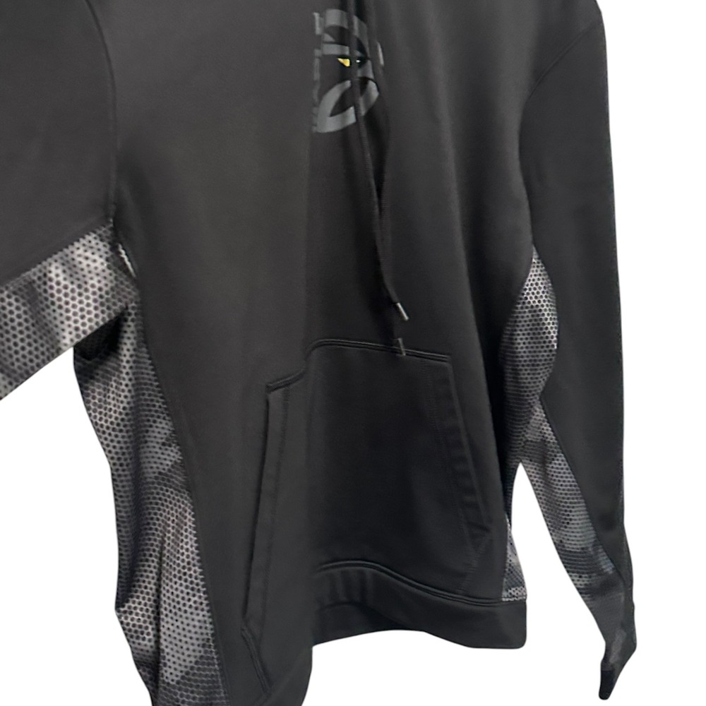 Sport-Tek Hoodie Mens L Black Maple Eagle Graphic Polyester Honeycomb Panel - Picture 2 of 16